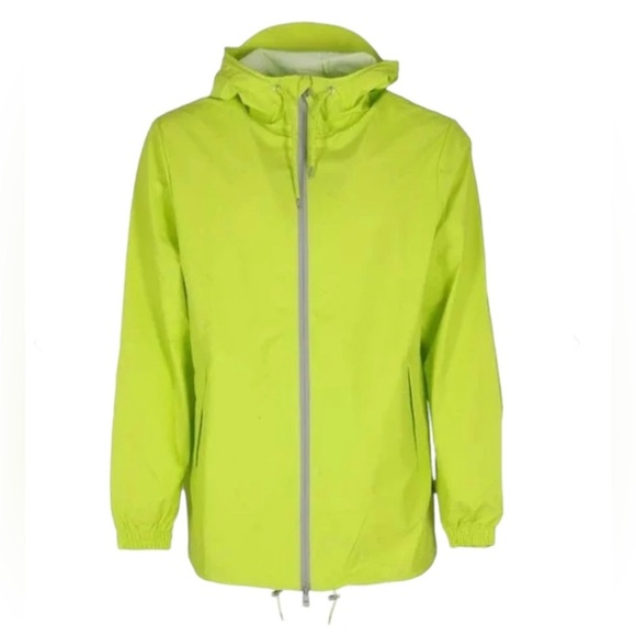 Rains Other - RAINS REFLECTIVE DIGITAL LIME STORM BREAKER UNISEX SZ MED RAINCOAT NWT